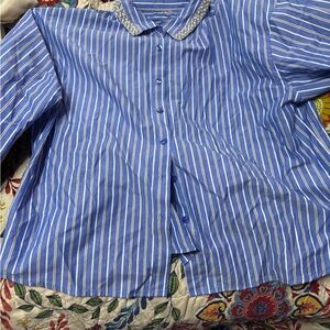 Blue Striped Kids Shirt